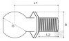 Anhngerkugle / Kuglebolt 16x50mm